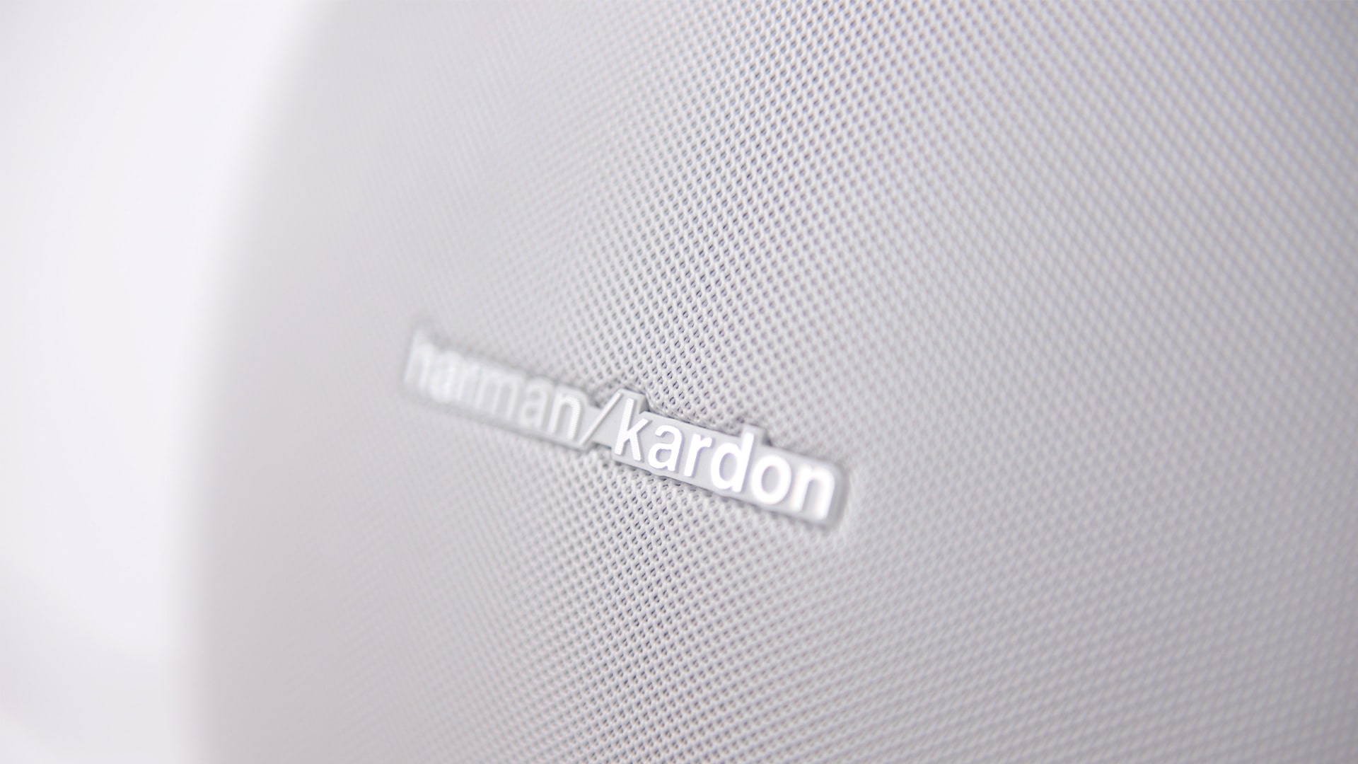 Close up of Harman Kardon speaker grills
