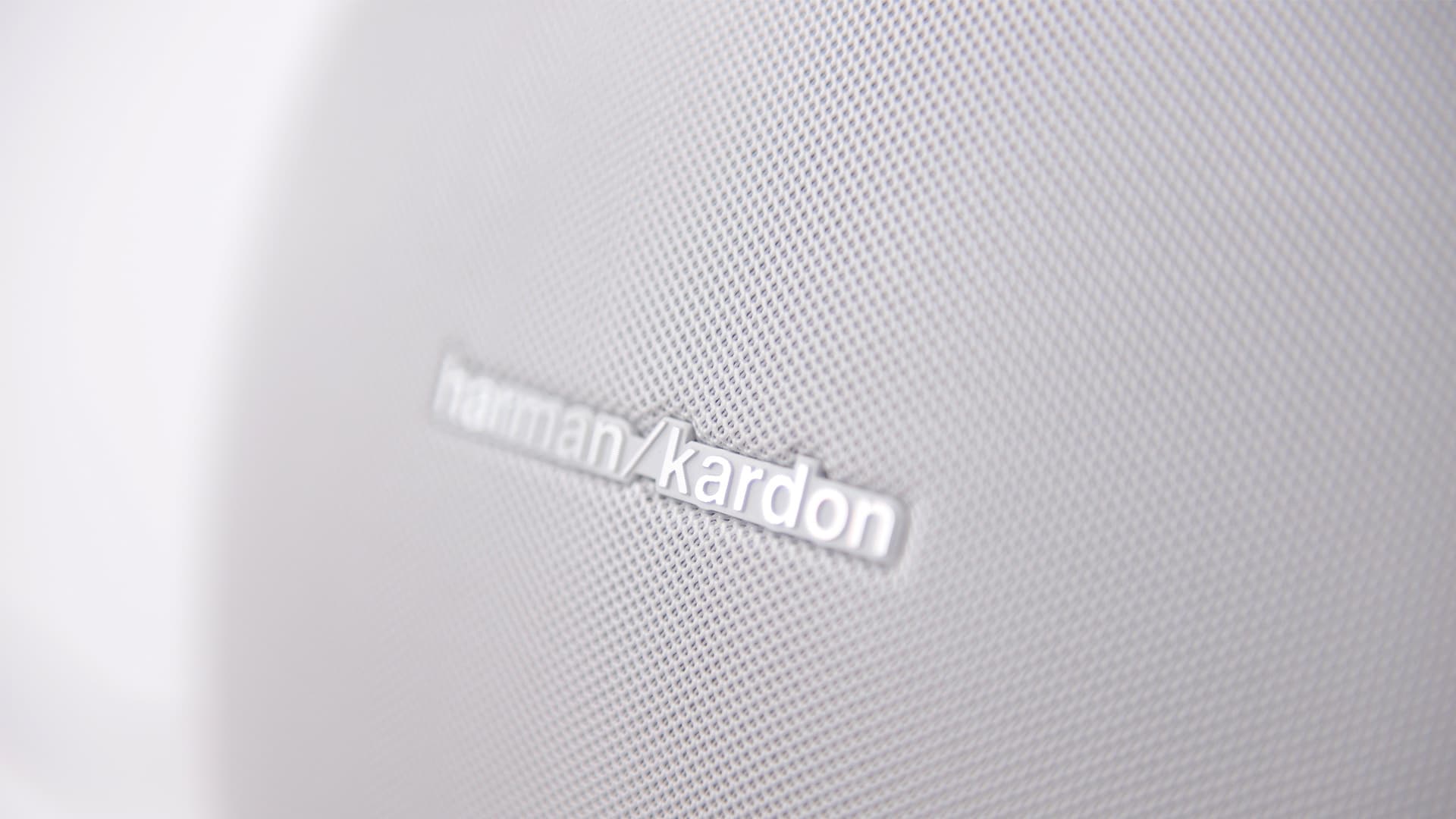 Close up of Harman Kardon speaker grills