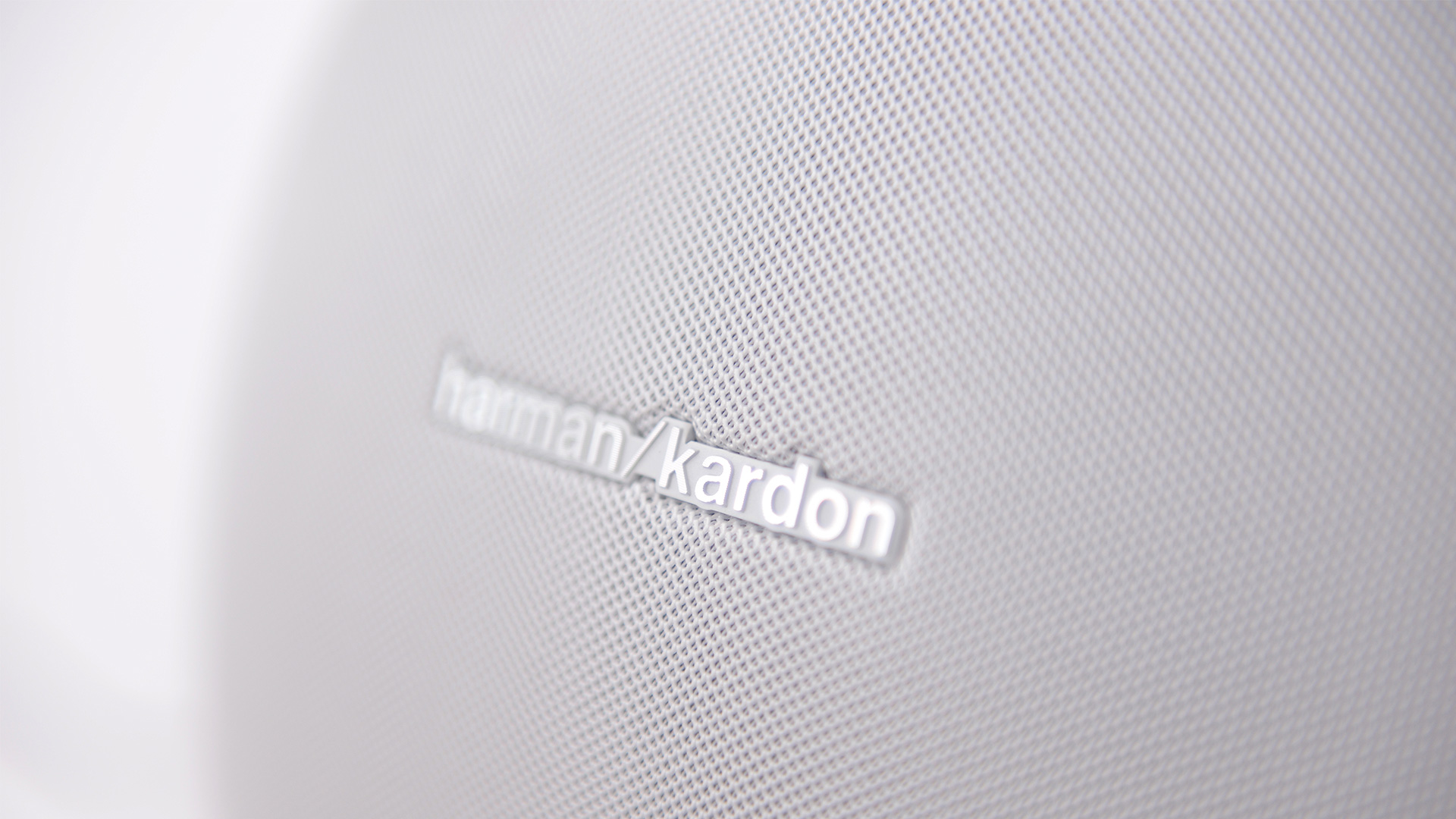 Close up of Harman Kardon speaker grills