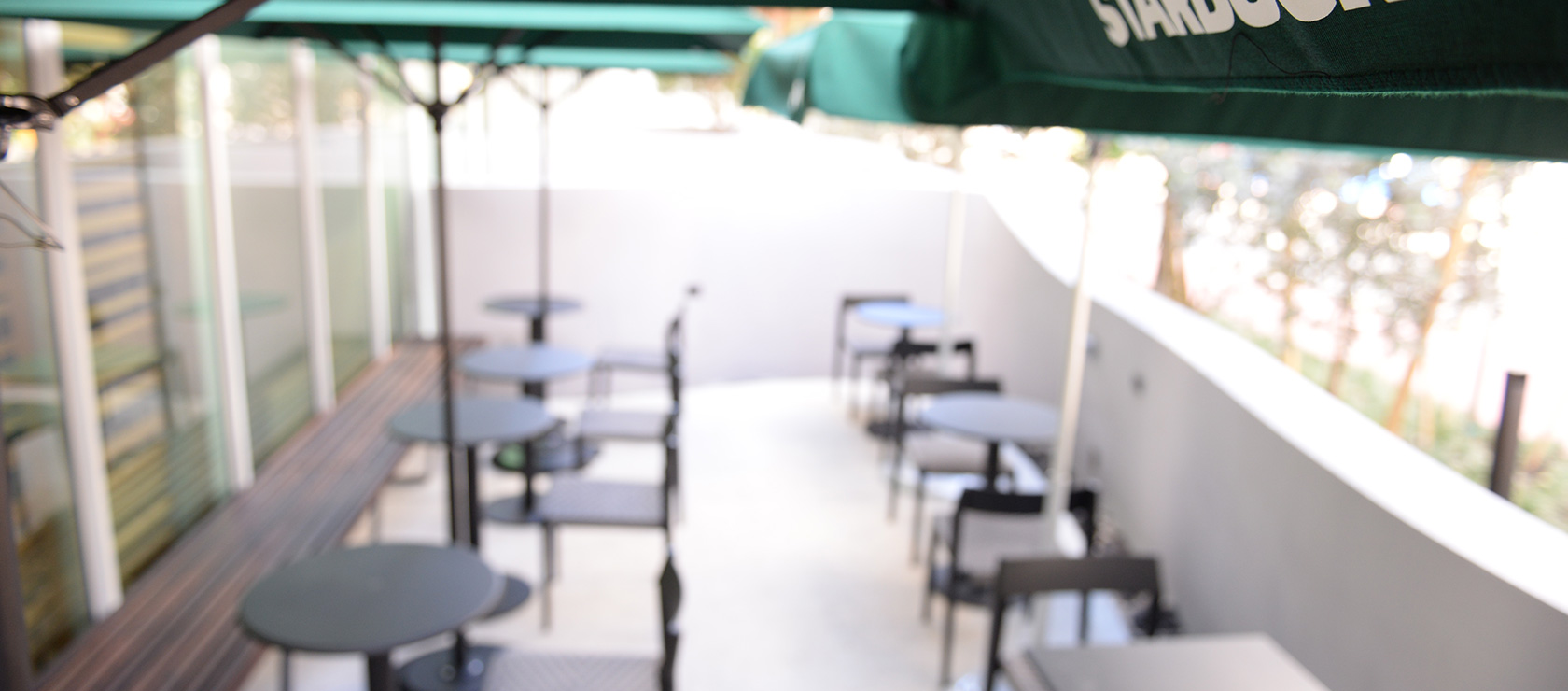 Chairs outside Starbucks